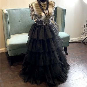 5 tiered tulle skirt.